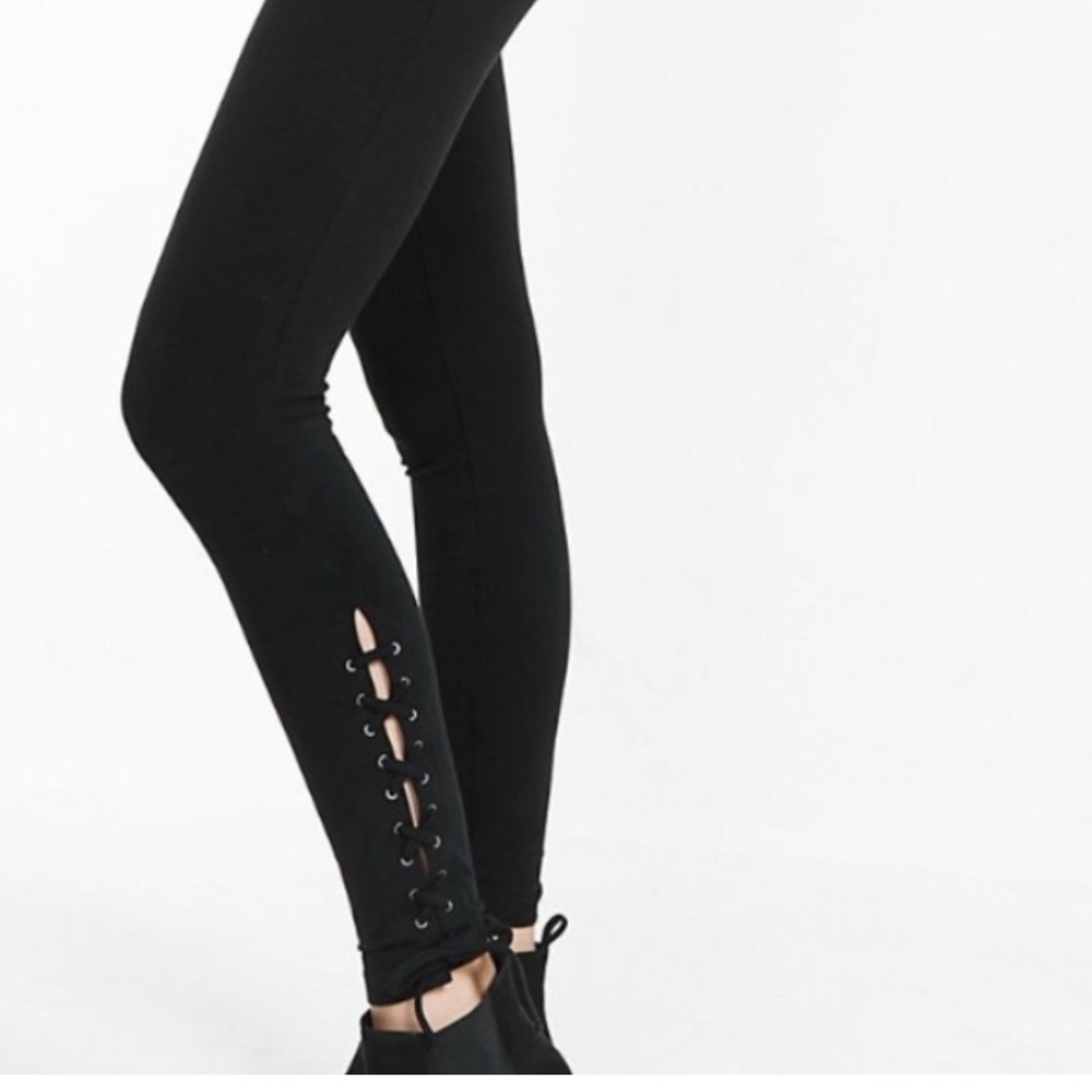 Never Worn Express Black Lace-Up Women's Pants